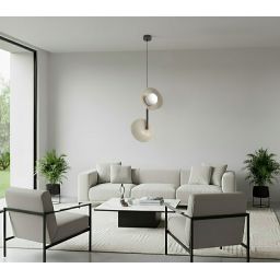 Emibig Vanila lampa wisząca 2x8 W beżowa 1598/2