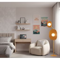 Emibig Delulu lampa stojąca 2x8 W pomarańczowa 1602/LP2