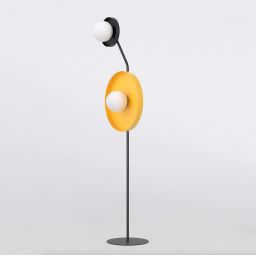 Emibig Kiss lampa stojąca 2x8 W czarna/pomarańczowa 1610/LP2