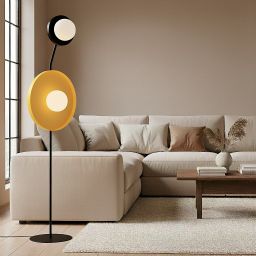 Emibig Kiss lampa stojąca 2x8 W czarna/pomarańczowa 1610/LP2