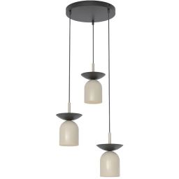 Emibig Ego lampa wisząca 3x10 W czarna/cappuccino 1612/3PREM