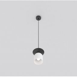 Emibig Ego lampa wisząca 1x10 W biała/czarna 1613/1