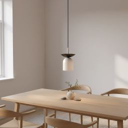 Emibig Ego lampa wisząca 1x10 W biała/czarna 1613/1