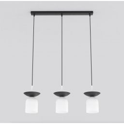 Emibig Ego lampa wisząca 3x10 W biała/czarna 1613/3