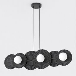 Emibig Umbra lampa wisząca 6x8 W czarna 1726/6