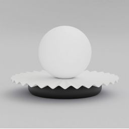 Emibig Umbra lampa stołowa 1x8 W biała/czarna 1730/LN1