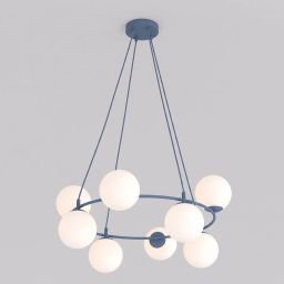 Emibig Azura lampa wisząca 8x10 W niebieska-opal 1830/8