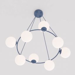 Emibig Azura lampa wisząca 8x10 W niebieska-opal 1830/8