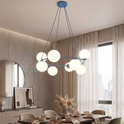 Emibig Azura lampa wisząca 8x10 W niebieska-opal 1830/8