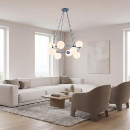 Emibig Azura lampa wisząca 8x10 W niebieska-opal 1830/8