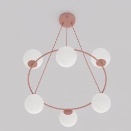 Emibig Azura lampa wisząca 6x10 W koral-opal 1831/6