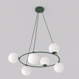 Emibig Azura lampa wisząca 6x10 W zielona-opal 1832/6
