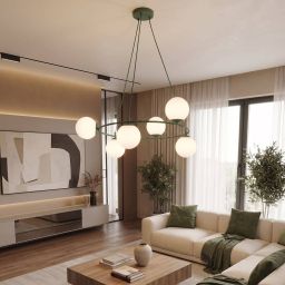Emibig Azura lampa wisząca 6x10 W zielona-opal 1832/6