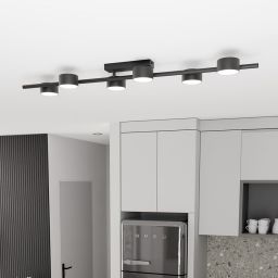 Emibig Bet lampa podsufitowa 6x12 W czarna 1467/6