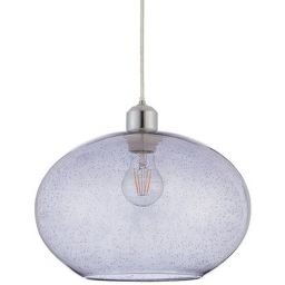 Endon Dimitri lampa wisząca 1x40W szara/przezroczysta 73976