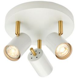Endon Gull lampa podsufitowa 3x3,5W biała/złota 59932