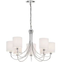 Endon Phantom lampa wisząca 7x40W biała/srebrna PHANTOM-7CH