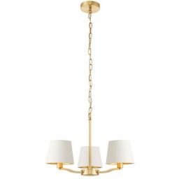 Endon Harvey lampa wisząca 3x40W złota/biała 67735