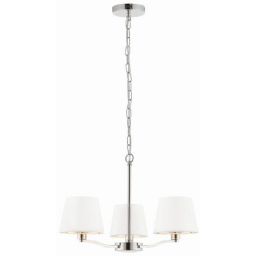 Endon Harvey lampa wisząca 3x40W srebrna/biała 73023