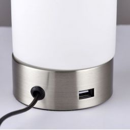 Endon Dara lampa stołowa 1x40W srebrna/biała 67517