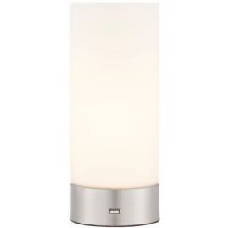 Endon Dara lampa stołowa 1x40W srebrna/biała 67517