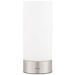 Endon Dara lampa stołowa 1x40W srebrna/biała 67517