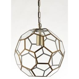 Endon Miele lampa wisząca 1x40W mosiądz/biały 69784