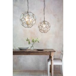 Endon Miele lampa wisząca 1x40W mosiądz/biały 69784