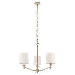 Endon Ortona lampa wisząca 3x40W biała/złota 73411