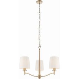Endon Ortona lampa wisząca 3x40W biała/złota 73411