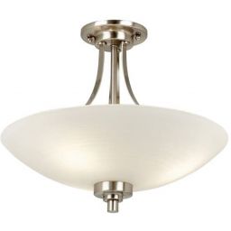 Endon Welles lampa podsufitowa 3x60W srebrna/biała WELLES-3SC