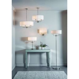 Endon Nixon kinkiet 2x40W biały/srebrny 60180