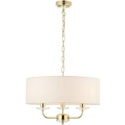 Endon Nixon lampa wisząca 3x40W biała/złota 70560