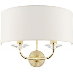 Endon Nixon kinkiet 2x40W biały/złoty 70562