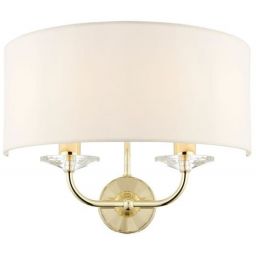 Endon Nixon kinkiet 2x40W biały/złoty 70562