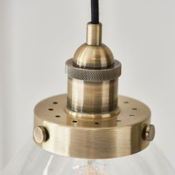 Endon Hansen lampa wisząca 1x40W mosiądz/biały 77272