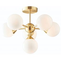 Endon Oscar lampa podsufitowa 6x3W złota/biała 76501