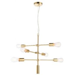 Endon Rubens lampa wisząca 6x60W złota 77114