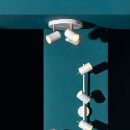 Endon Gull lampa podsufitowa 3x3,5W biała/złota 59932