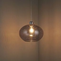 Endon Dimitri lampa wisząca 1x40W szara/przezroczysta 73976