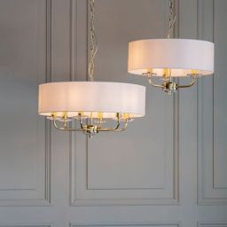 Endon Nixon lampa wisząca 3x40W biała/złota 70560