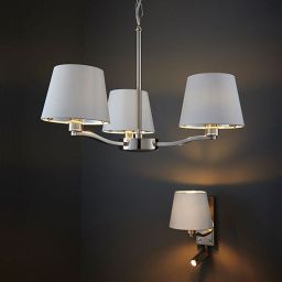 Endon Harvey lampa wisząca 3x40W srebrna/biała 73023