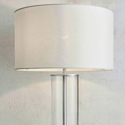 Endon Lessina lampa stołowa 1x40W biała/srebrna 70600