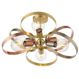 Endon Hoop lampa podsufitowa 6x40W złota/srebrna 91935