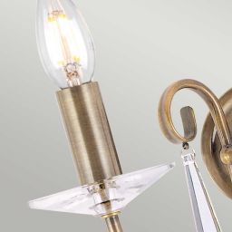 Elstead Lighting Aegean kinkiet 2x60 W mosiądz postarzany AG2-AGED-BRASS