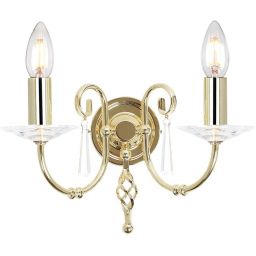 Elstead Lighting Aegean kinkiet 2x60 W mosiądz polerowany AG2-POL-BRASS