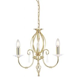 Elstead Lighting Aegean lampa wisząca 3x60 W polerowany mosiądz AG3-POL-BRASS