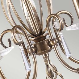 Elstead Lighting Aegean lampa wisząca 5x60 W postarzany mosiądz AG5-AGED-BRASS