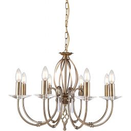 Elstead Lighting Aegean lampa wisząca 8x60 W postarzany mosiądz AG8-AGED-BRASS