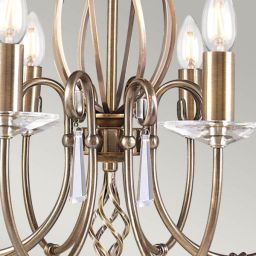 Elstead Lighting Aegean lampa wisząca 8x60 W postarzany mosiądz AG8-AGED-BRASS